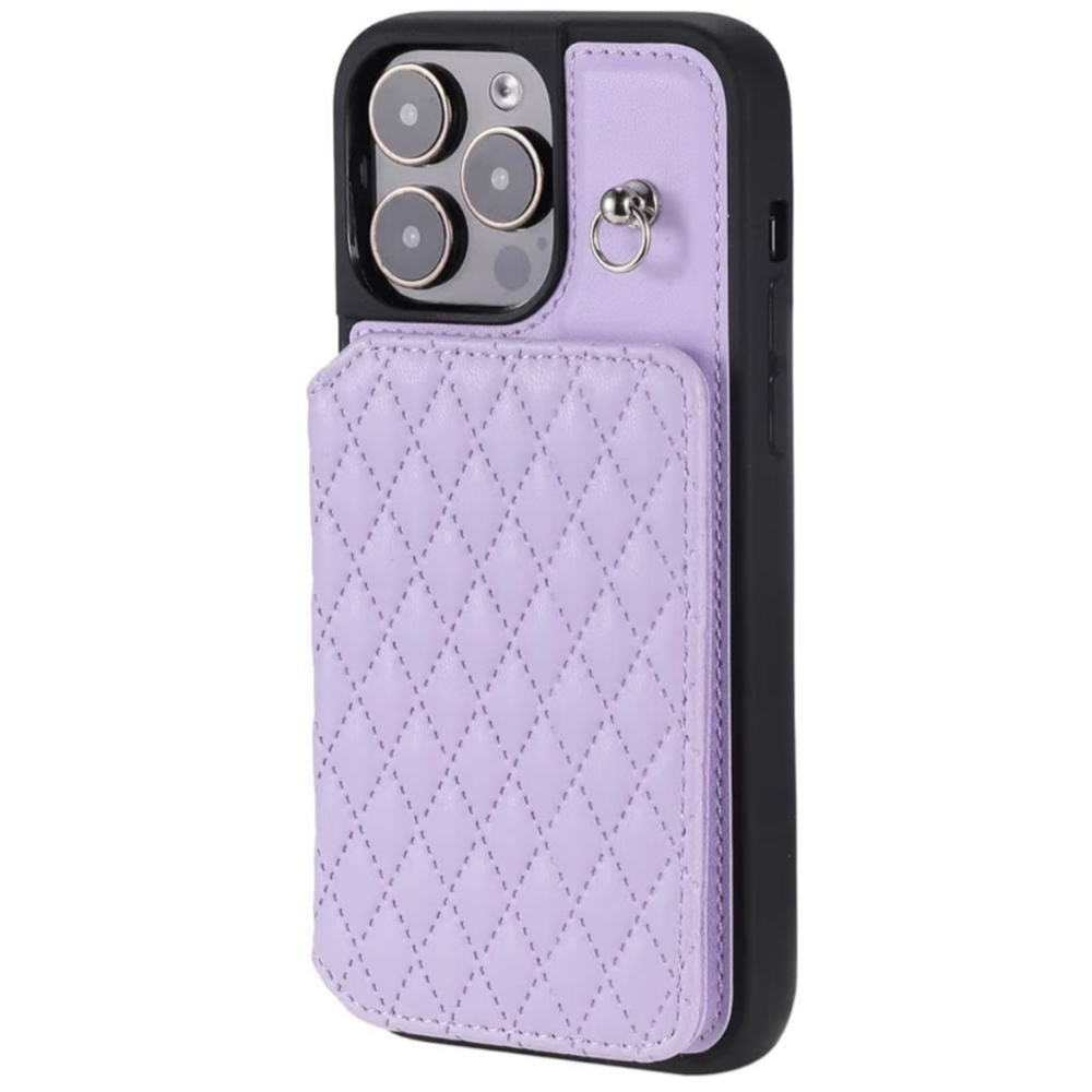 Purple Leather Wallet Case for iPhone 13 Pro Max / 13 Pro / 13 Plus
